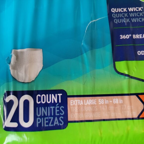 Prevail Per-Fit Daily Underwear Extra Large 20 Count 58"-68" Waist - Picture 4 of 5